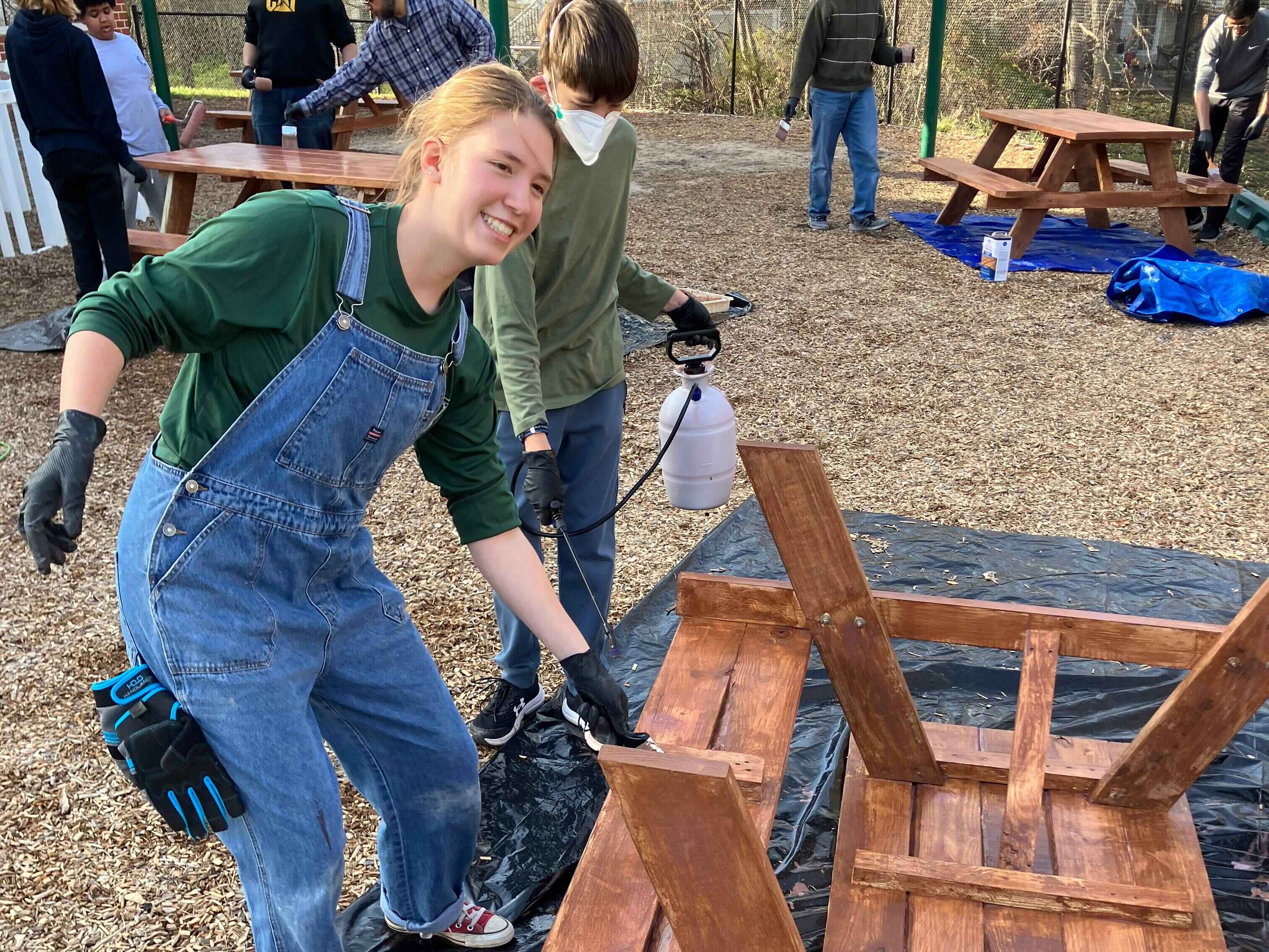 Painting the underside of a table